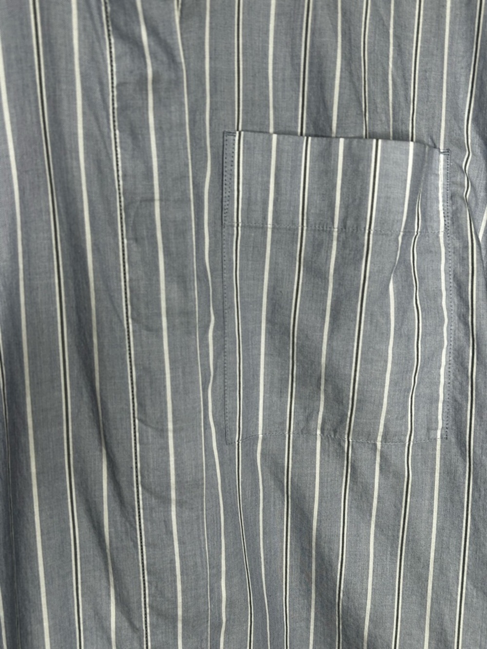 Everlane Iconic Oversized Striped Button-Down Cotton Shirt Relaxed Fit Coastal - Picture 6 of 15